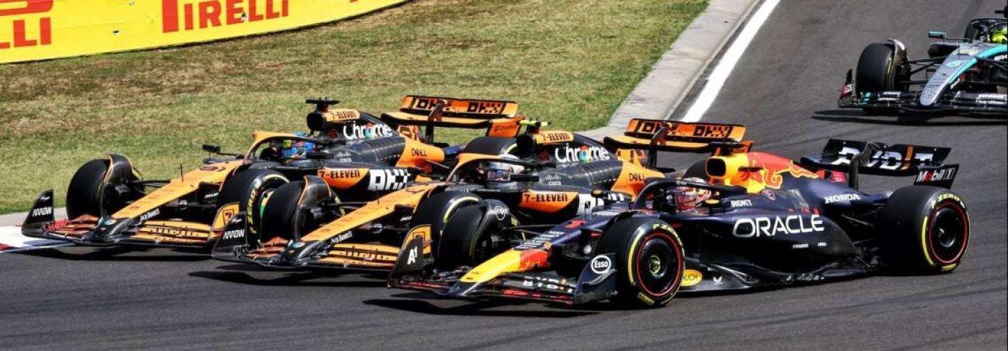 F1: Piastri vence 1ª em dia de dobradinha da McLaren na Hungria; Hamilton e Verstappen batem