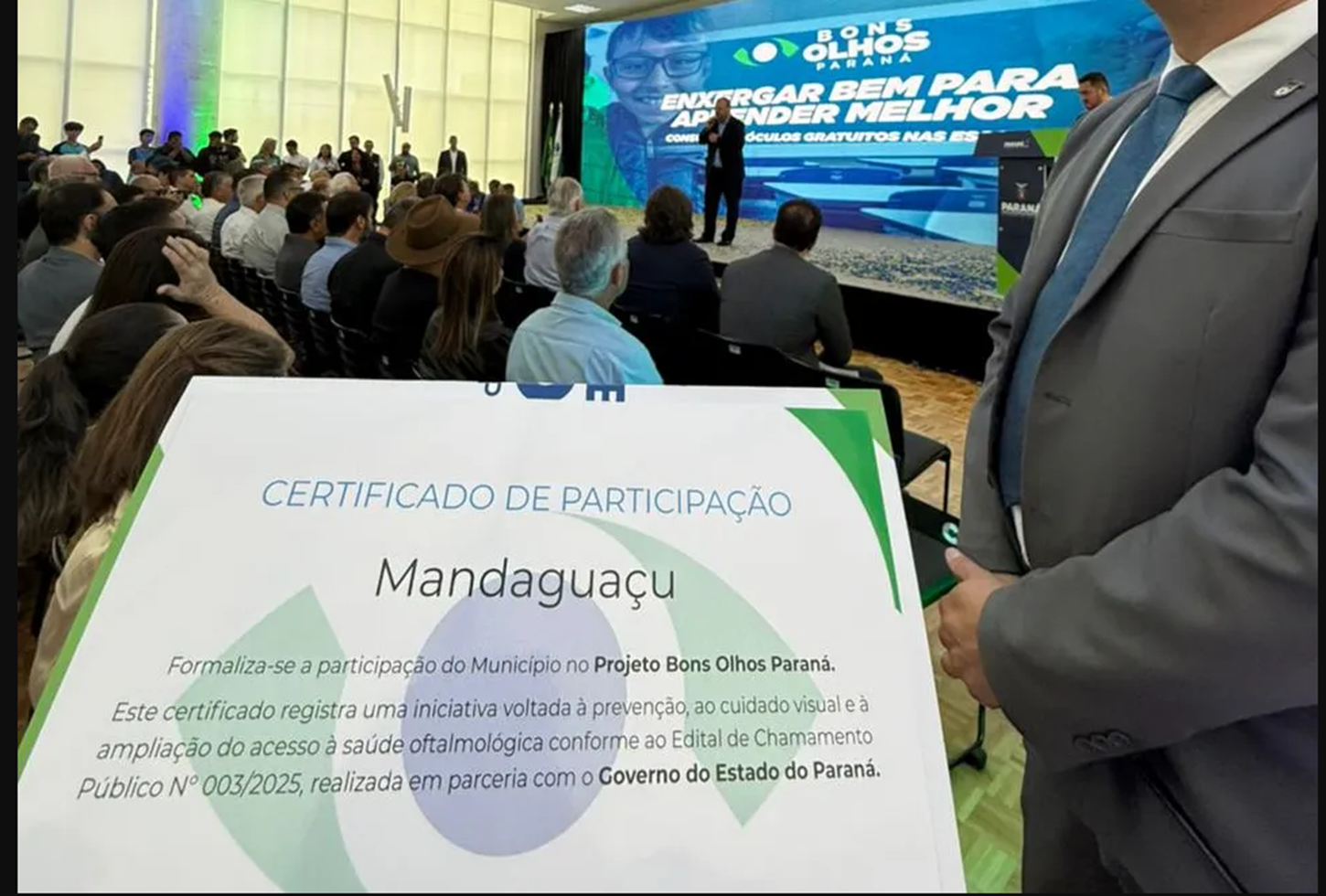 Mandaguaçu segue integrada ao programa Bons Olhos Paraná