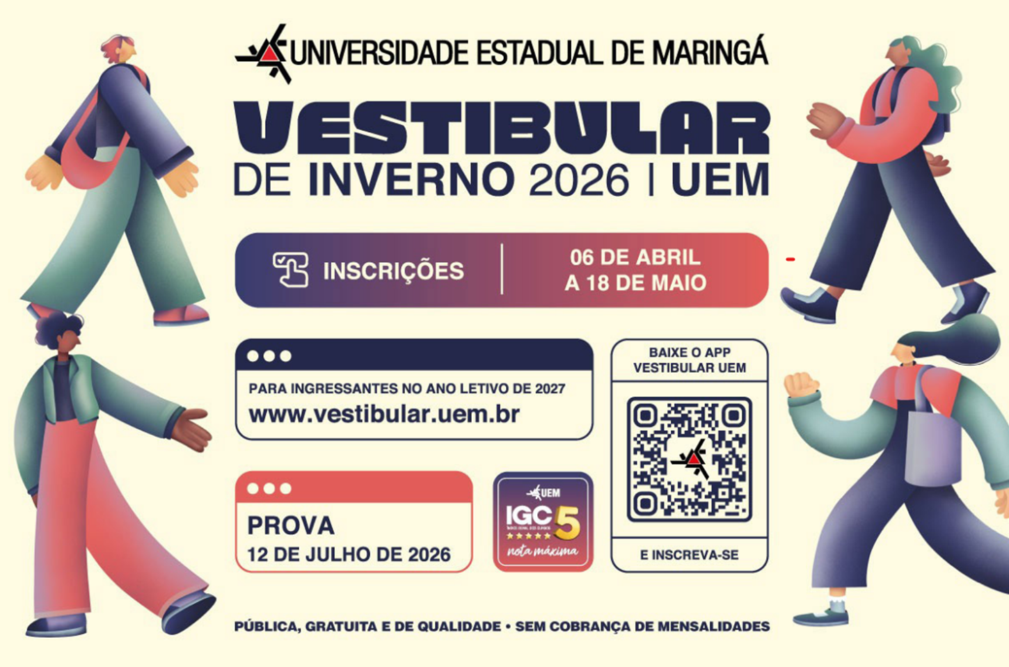 Inscrições para o vestibular da UEM-2026, estão abertas 