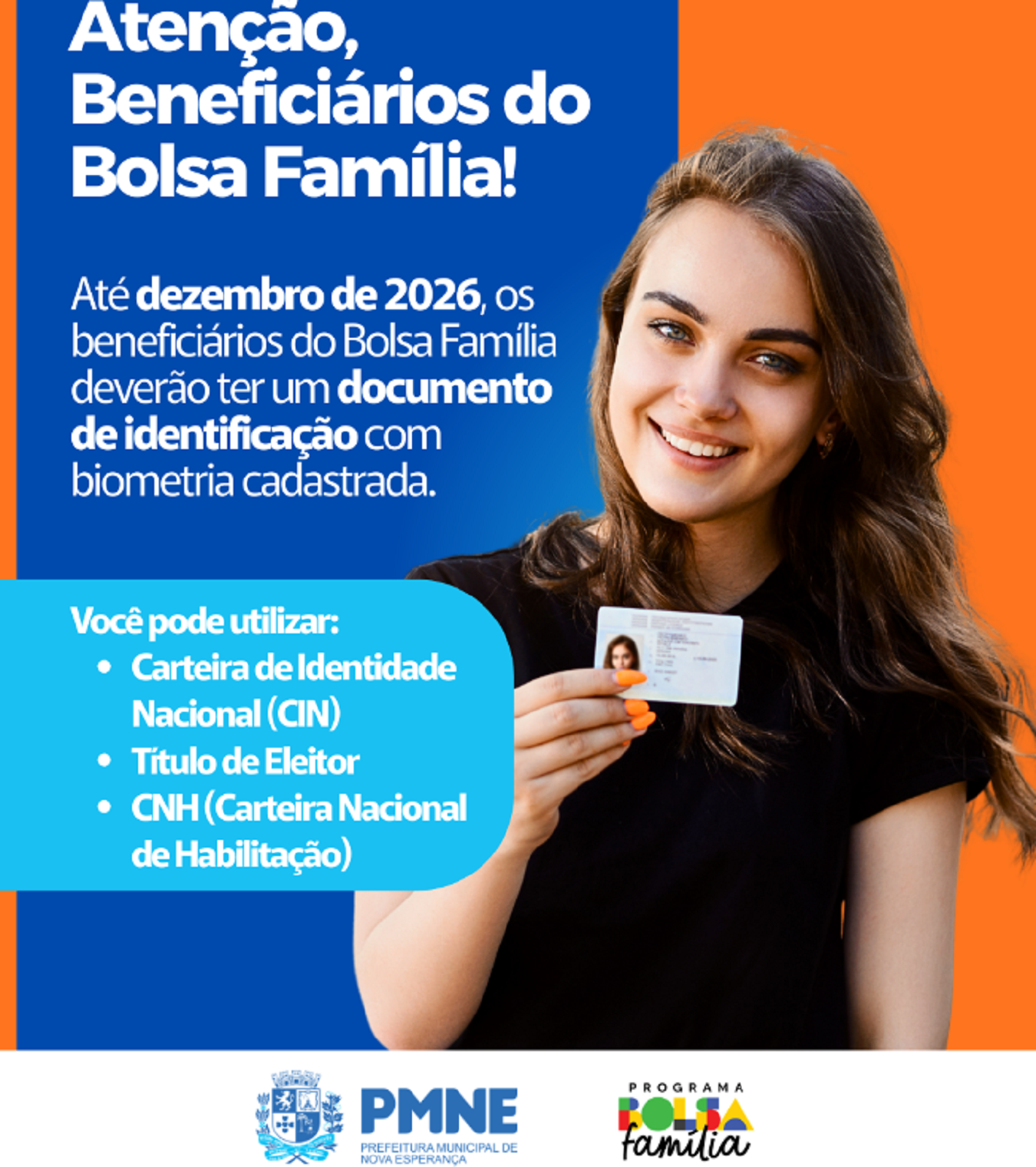 Beneficiários do Bolsa Família devem ter documento de identificação com biometria até dezembro de 2026