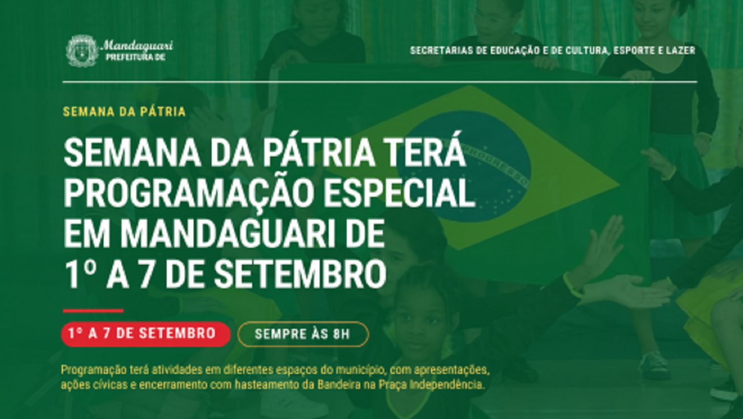 Semana da Pátria terá programação especial em Mandaguari 