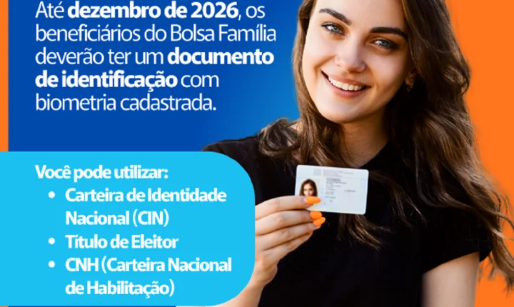 Beneficiários do Bolsa Família devem ter documento de identificação com biometria até dezembro de 2026