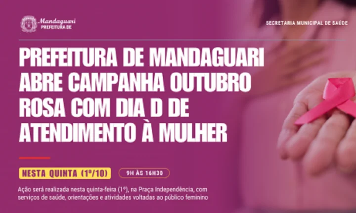 Prefeitura de Mandaguari abre campanha Outubro Rosa com Dia D de atendimento à mulher