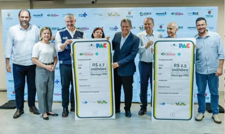 Prefeitura de Maringá garante R$ 5,3 mi para construção de nova UBS e Caps AD III; programa Agora Tem Especialistas recebe R$ 8 mi
