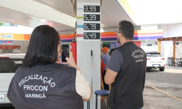 Procon Maringá divulga pesquisa semanal dos preços de combustíveis.